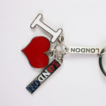 I Love London Charm Keyring